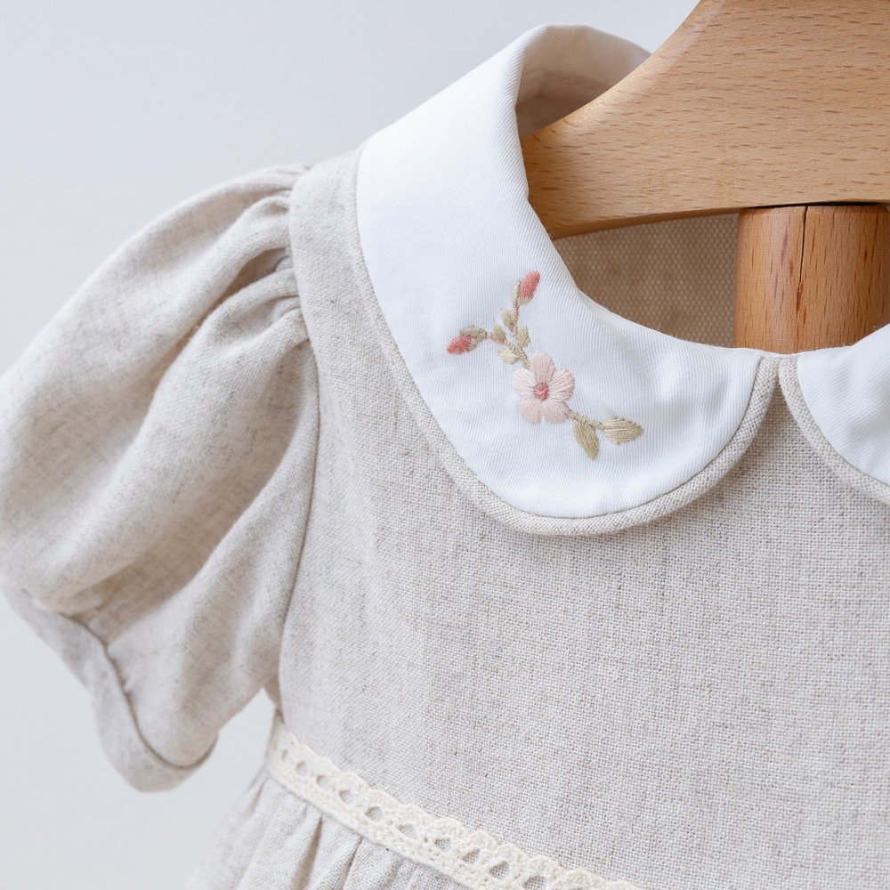 Robe bébé en lin (doublure 100% coton)