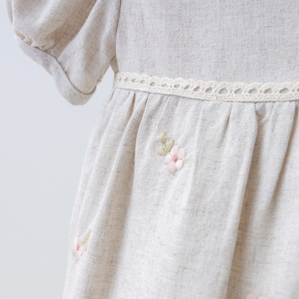 Robe bébé en lin (doublure 100% coton)