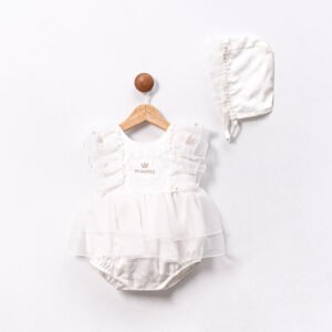 Robe bébé "princesse" blanche (3-18 mois)