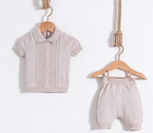 Ensemble bébé garçon élégant en coton bio 100% naturel (0-12 mois)